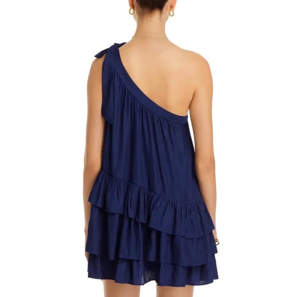 NEW Ramy Brook Riley Asymmetrical Mini Dress Navy Blue Size Small - Picture 3 of 9